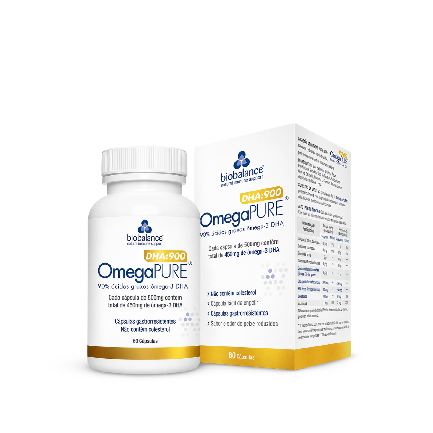 Ômega Pure DHA 900mg - 60 Cápsulas