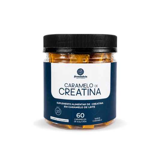 Creatina em Balas de Caramelo - Sabor Leite 60 Unidades