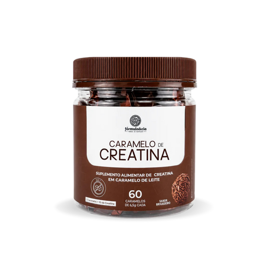 Creatina em Balas de Caramelo - Sabor Brigadeiro - 60 Unidades