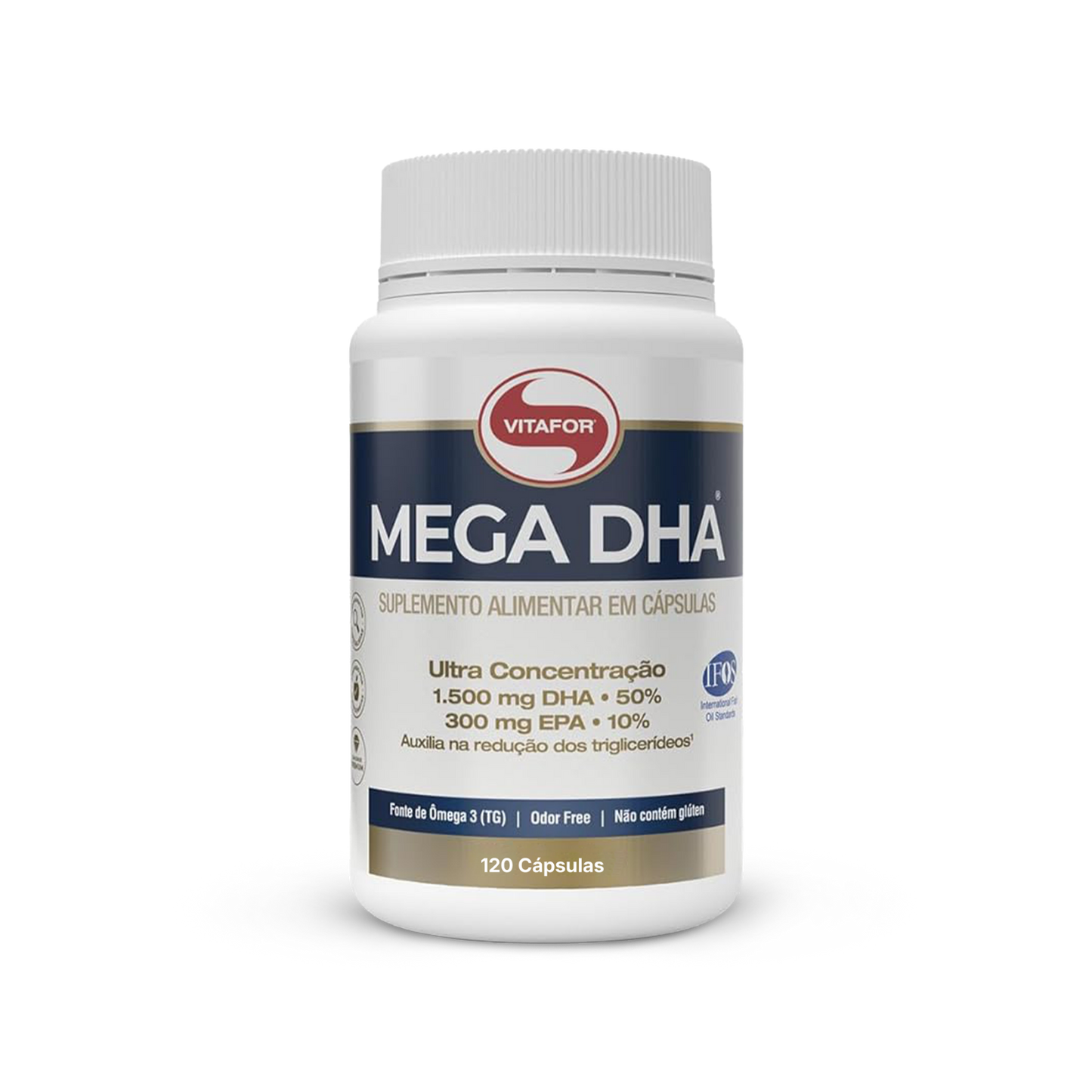 Vitafor Omega Mega DHA®: Ômega 3 com alta concentração DHA 120 Caps